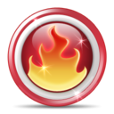 nerolinux, nero, fire, hot Black icon