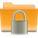 Folder, locked, security, Kde, Lock Goldenrod icon