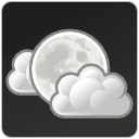 Cloud, few, night, climate, weather DarkSlateGray icon