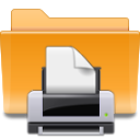 Folder, Kde, Print, printer Goldenrod icon