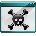 Hacker, Panel, Force, Exit, logout, sign out, skull, quit, Gnome Gainsboro icon