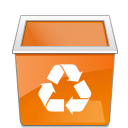 user, Human, Empty, Account, people, Trash, recycle bin, Blank, profile DarkOrange icon