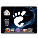 Desktop, Restore, Emblem Black icon