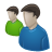 profile, forum, people, user, Human, two, Account Teal icon