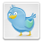 Sn, paper, button, document, social network, boxed, Animal, Blue, bird, twitter, File, Badge, Social WhiteSmoke icon