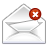 remove, Letter, Message, Email, mail, envelop, delete, Del DarkGray icon