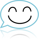 Comment, speak, talk, Face, Emotion, Emoticon, Chat SkyBlue icon