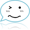 Emoticon, Comment, Emotion, talk, speak, Chat, Face SkyBlue icon