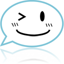 Face, talk, Comment, Chat, Emoticon, speak, Emotion SkyBlue icon