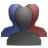 Human, user, group, people, profile, Account, Colored DarkSlateGray icon