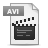 Avi, paper, document, File, video WhiteSmoke icon