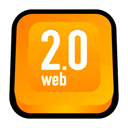 Web 2.0, web Orange icon