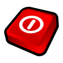 turn, off, window Red icon