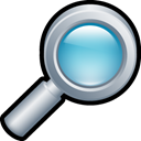 magnifying, glass Black icon