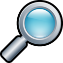 glass, magnifying Black icon