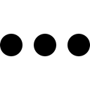 Three Dots, Ellipsis, more, indicator, interface Black icon