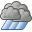 climate, weather, Rain, Shower DarkGray icon