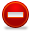 stop, cancel, no Red icon