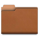 Brown, Folder, Leather Sienna icon