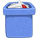 Full, recycle bin, Trash CornflowerBlue icon