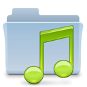 Folder, badged, music LightSteelBlue icon
