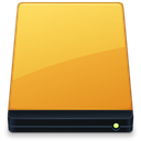 Folder, Orange, drive Goldenrod icon