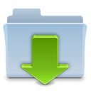 Folder, badged, Downloads LightSteelBlue icon