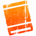 Removable, drive OrangeRed icon