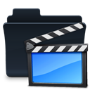 video, movie, badged, Folder, film DarkSlateGray icon