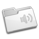Folder, sound, voice Gainsboro icon