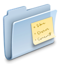 Folder, Note, badged LightSteelBlue icon
