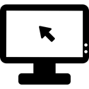 internet, screens, Computers, technology Black icon