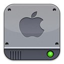 Disk, save, Apple, silver, disc DarkGray icon