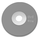 Dvd, Rw, disc Gray icon