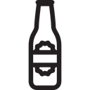 Bottle, food, Bar, beer, Label, Alcohol Black icon