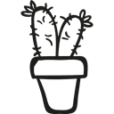 dry, pot, nature, Desert, plant, Cactus Black icon