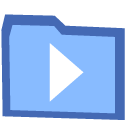 movie, film, Folder, video LightSkyBlue icon
