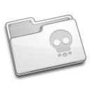 Folder, skull WhiteSmoke icon