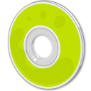 Cd, Disk, save, disc GreenYellow icon