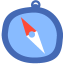 Browser, safari LightSkyBlue icon