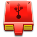 Usb, drive Red icon