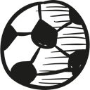 Football Ball, sports, soccer, Sports Ball, soccer ball, Football, Football Game Black icon