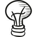 light, Idea, electricity, invention, Light bulb, technology, Electric Black icon