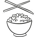 Bowls, food, Chopstick, Restaurant, Bowl, Chinese Food, oriental Black icon