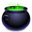witch, Cauldron DarkSlateGray icon