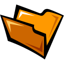 tangerine, Folder Black icon