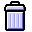 recycle bin, Trash, Empty, Blank Black icon