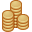 Money, coin, pay, gold, Credit card, check out, payment, Stacks, Currency, Cash Chocolate icon