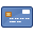 Front, Credit card, check out, pay, card, payment SteelBlue icon