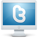 screen, Display, Sn, social network, Social, Computer, twitter, monitor SteelBlue icon